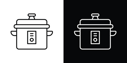 pressure cooker icon symbol, logo illustration. Vector graphics