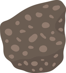 Brown conglomerate rock specimen. Sedimentary rock. Stone sample