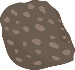 Brown conglomerate rock specimen. Sedimentary rock. Stone sample
