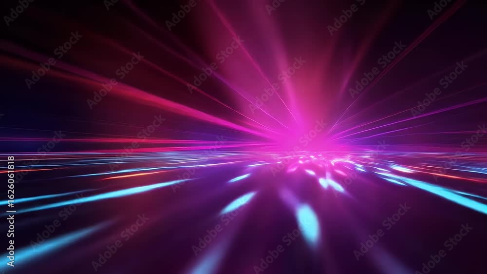 Aufkleber colorful light trails moving rapidly through dark space creating dynamic abstract visuals