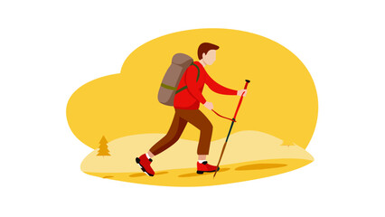 A hiker 