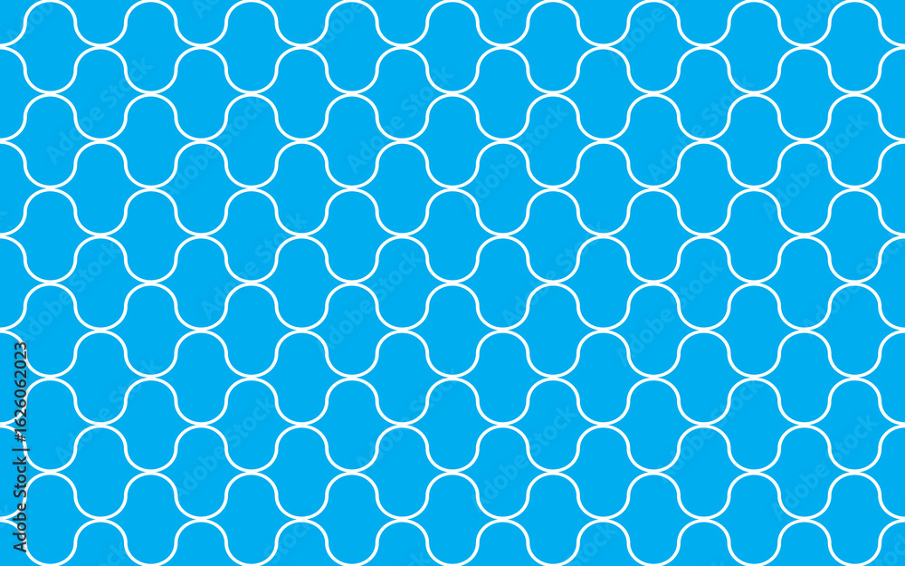Aufkleber blue abstract wavy grid background. patterned background with abstract wavy white lines over solid b