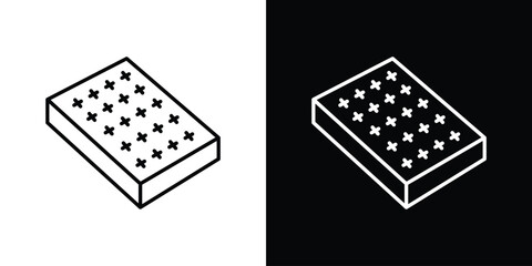 Mattress icon symbol, logo illustration. Vector graphics