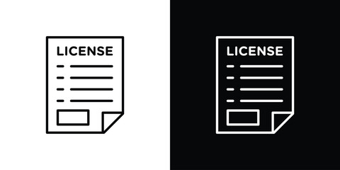 License icon symbol, logo illustration. Vector graphics