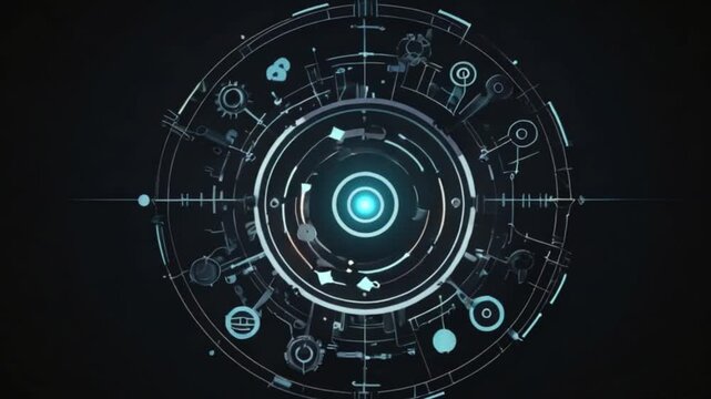 a digital animation like a gear