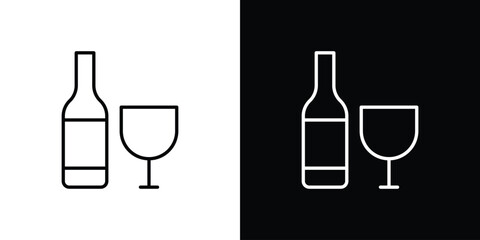 Gin icon symbol, logo illustration. Vector graphics