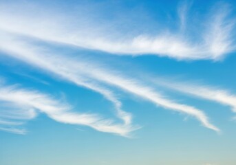 Obraz premium すじ雲が伸びる青空グラデーション 