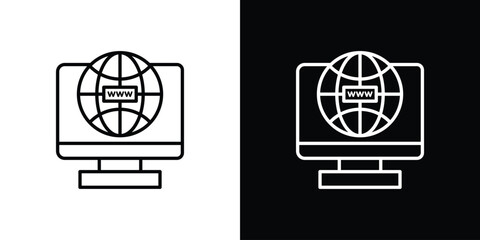 Domain icon symbol, logo illustration. Vector graphics