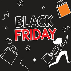 black friday banner or poster design ecommerce, Black Friday Web Banner Design, Black Friday design for advertising, banners, leaflets and flyers