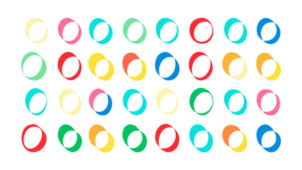 Colorful random circles vector 