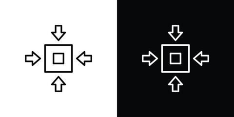 Compact size icon symbol, logo illustration. Vector graphics