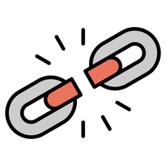 Weaknesses lineal color icon