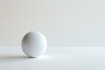 High Definition View of Single White Golf Ball on White