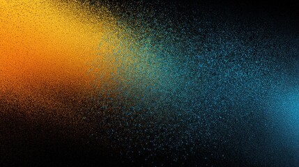 Abstract gold and teal particle design