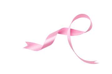 breast cancer awareness month, waving ribbon isolated with clipping path on white background. mother and world cancer day concept