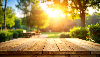 Outdoor cafe table, Generated image