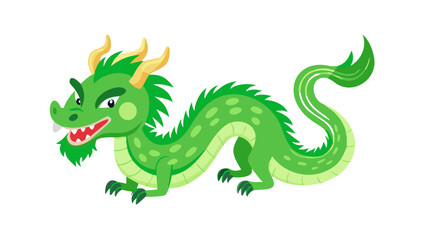 Obraz premium green dragon vector Chinese 