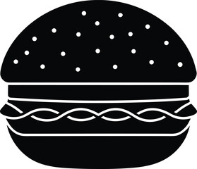 Burger Silhouette Icon
