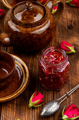 Delicious tea rose jam.