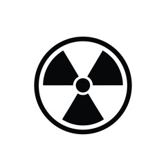 A universal symbol indicating the presence of radioactive materials or radiation hazards. It features a black trefoil on a yellow background.