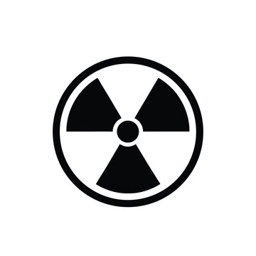 A universal symbol indicating the presence of radioactive materials or radiation hazards. It features a black trefoil on a yellow background.