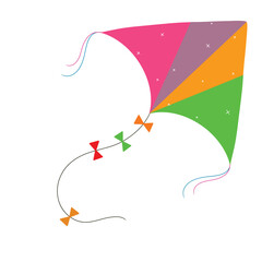 kite flat clipart vector illustration. Kite vector illustration. Flat kite icon. Wind. Freedom concept.