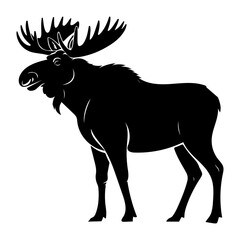 Moose black silhouette