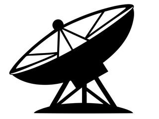 Satellite Dish  black  silhouette,Satellite Antenna