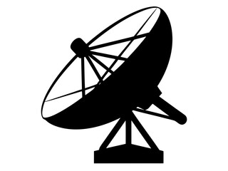 Satellite Dish  black  silhouette,Satellite Antenna