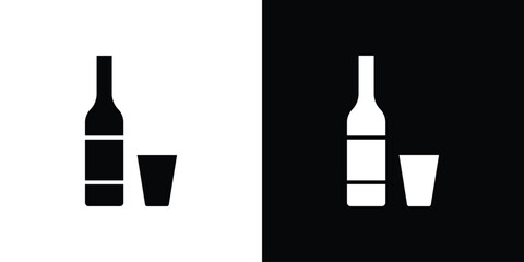 Vodka icon - Vector. Flat design style eps 10