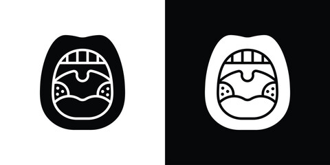Obraz premium Tonsillitis icon - Vector. Flat design style eps 10