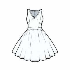 wedding dress isolated on white