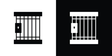 Prison icon - Vector. Flat design style eps 10
