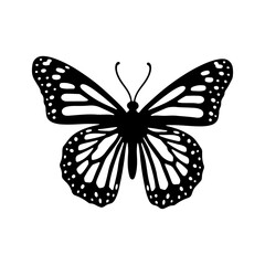 monarch butterfly black silhouette