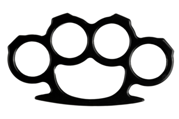 Black brass knuckles. Black knuckle duster. Black knuckleduster. Street weapon. Brass knuckle isolated PNG