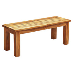Wooden Bench: A meticulously crafted wooden bench, the embodiment of simplicity, invites moments of serenity and relaxation. Its rich wood grain tells tales of nature, ideal for a garden.