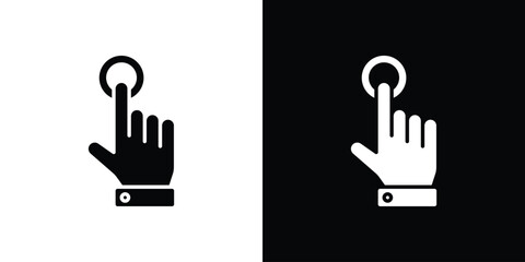 Finger control icon - Vector. Flat design style eps 10