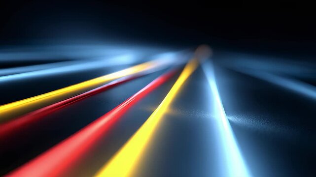 Technological Light Lines Flow and Extend