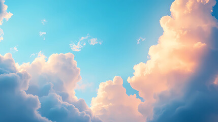 Beatiful sky with comolus clouds