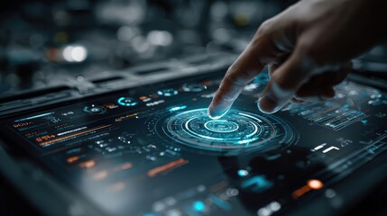 High-angle view of a digital interface, featuring a sleek AI assistant hologram guiding an engineer, industrial tech aesthetics enriched with CG 3D elements