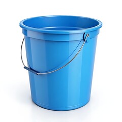 blue bucket isolated on white