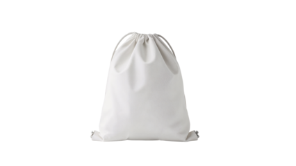 Isolated drawstring backpack on transparent background, ready for your designs, perfect for sport,