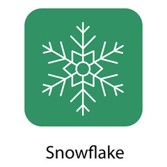 Elegant Frosty Snowflake Vector Icon for Seasonal Holiday Graphic Design