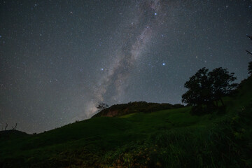 日本の鳥取県のとても美しい星空