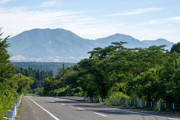 Naklejka premium 日本の鳥取県の大山の美しい風景