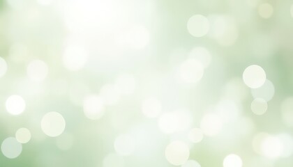 Obraz premium Gentle light green abstract bokeh background with soft circles and blurred elements for a calm and serene visual experience
