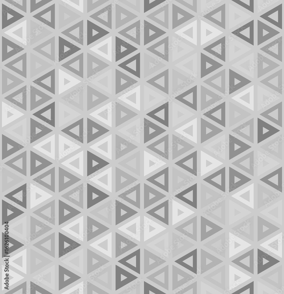 Poster geometric seamless pattern with gray triangles