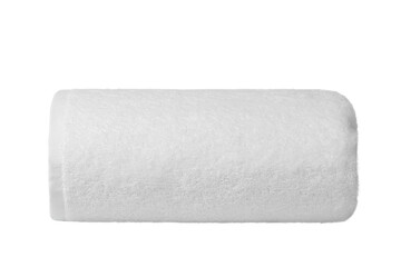 white Terry cotton bath towels, isolate on a white background