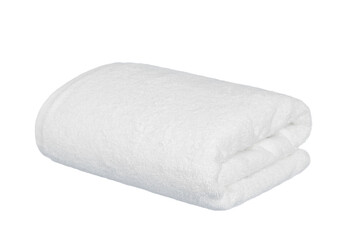 white Terry cotton bath towels, isolate on a white background