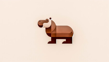 Fototapeta premium : featuring a hippopotamus in side view